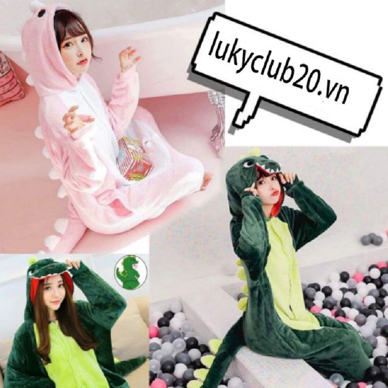 Bộ Đồ Ngủ Pijama Gia Đình Hình Khủng Long Đáng Yêu