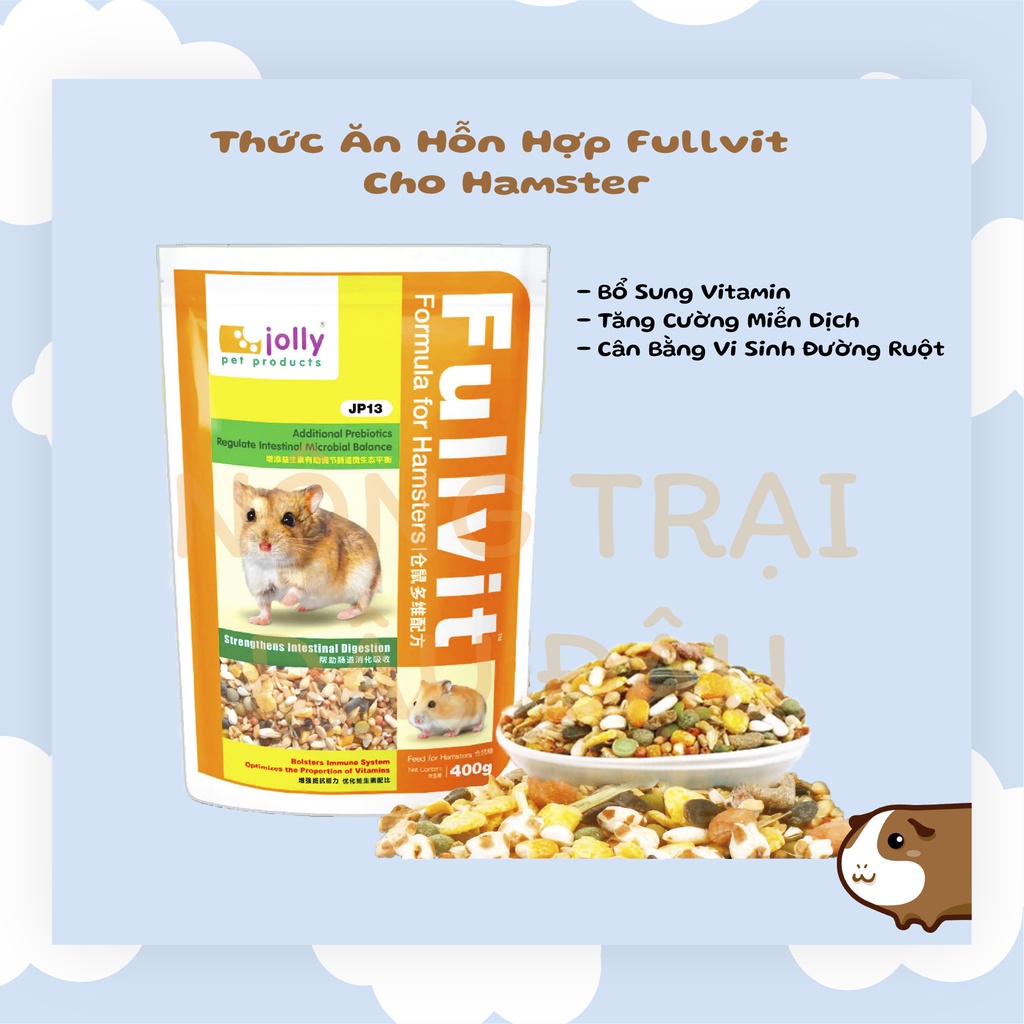 Thức Ăn Cho Hamster Fullvit Bổ Sung Vitamin, Tăng Cường Miễn Dịch, Cân Bằng Vi Sinh Đường Ruột 400g - JP13
