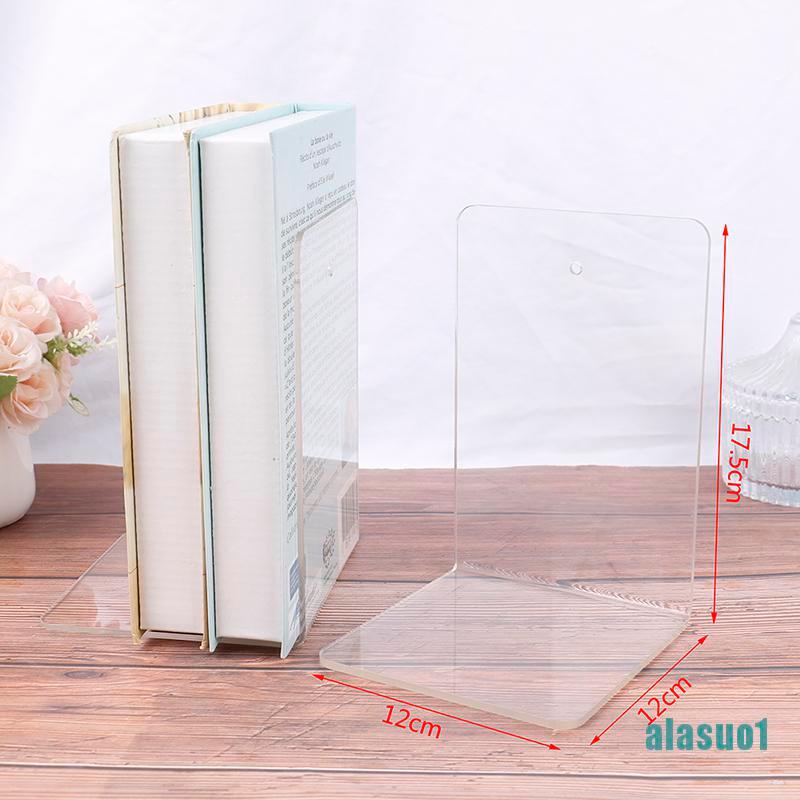 Giá đỡ sách để bàn hình chữ L bằng nhựa acrylic trong suốt