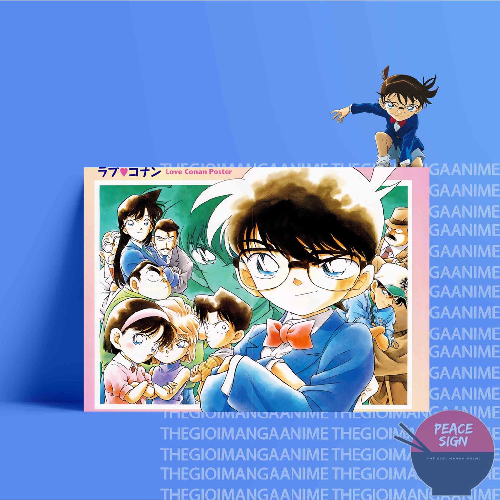 Tấm Postcard giấy 260gsm cao cấp CONAN THÁM TỬ LỪNG DANH A5 anime chibi ảnh đẹp nhiều mẫu