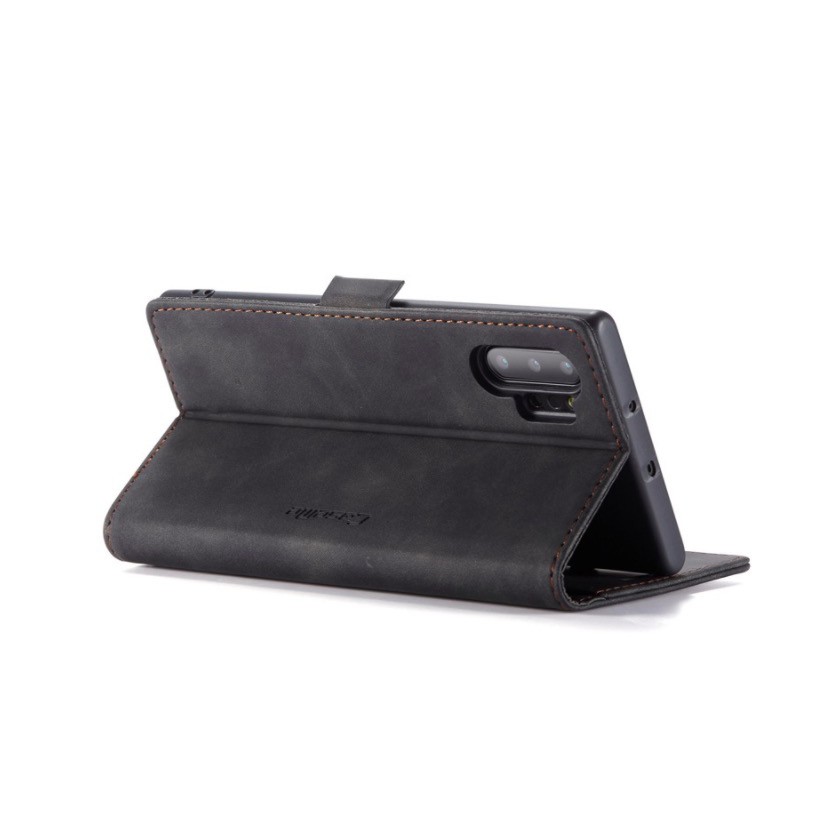 Bao da bò thật dạng ví chính hãng Caseme dành cho Samsung Galaxy Note 10 Plus