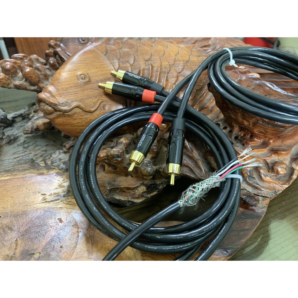 Dây AV Hitachi Nhật Bãi 4 lõi đồng mạ bạc