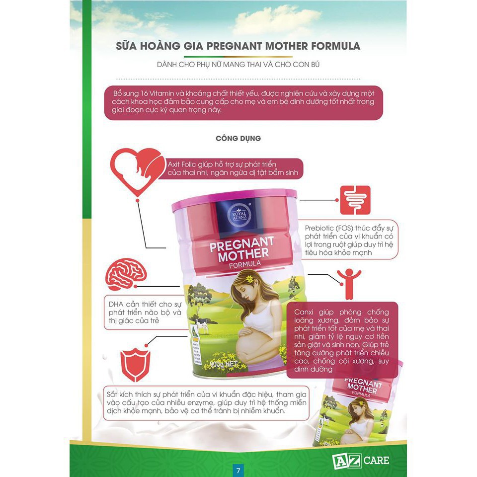 SỮA HOÀNG GIA CHO BÀ BẦU PREGNANT MOTHER FORMULA 900G