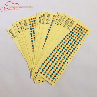 Sticker guitar ukulele dán nốt cần đàn guitar ukulele