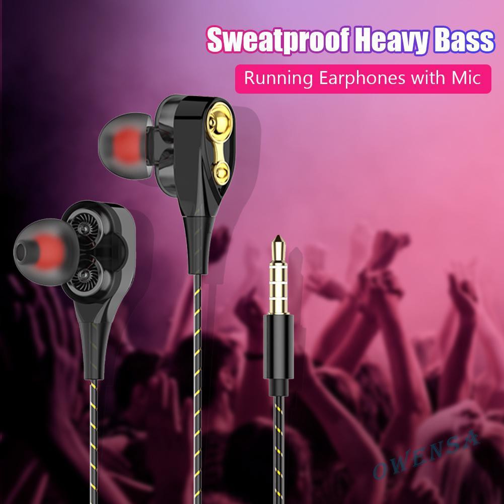 Tai Nghe Nhét Tai Jack 3.5mm Bass Trầm Có Micro Thiết Kế Thời Trang