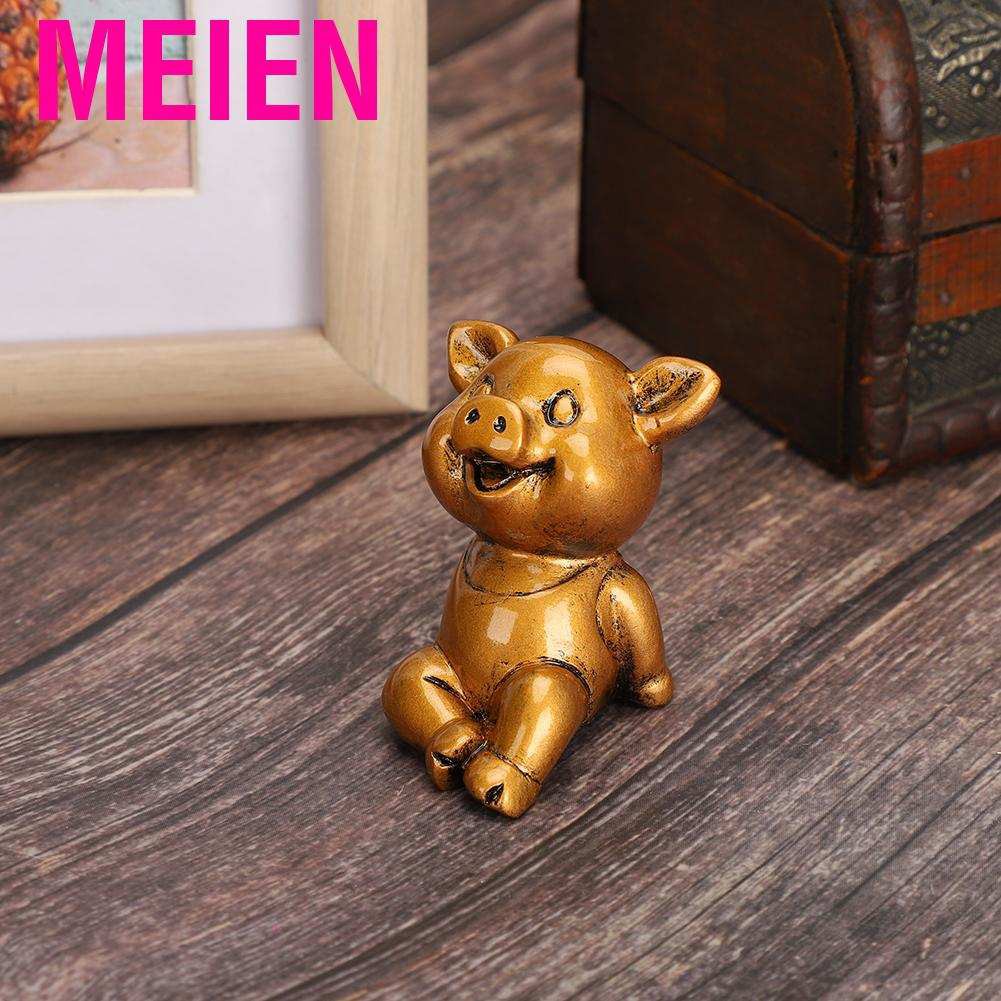 Đồ trang trí Chú Heo Bằng Nhựa Resin Phong Cách Vintage Dùng Trang Trí Phòng Khách / Xe Hơi