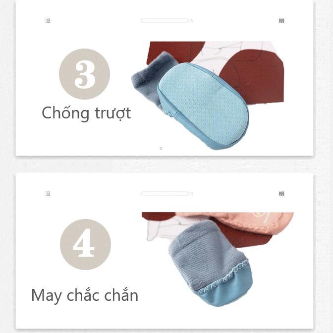Giày Tập Đi Chống Trượt Cho Bé Gái, Bé Trai Từ 6 Tháng Đến 5 Tuổi, Cổ Cao, Vải Co Giãn, Mềm Mịn