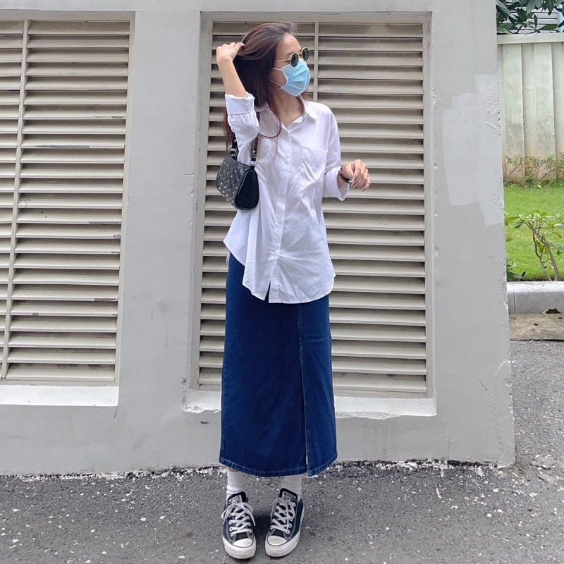 SƠ MI THÁI CHẤT ĐẸP_SƠ MI TRẮNG HAI TÚI LINEN_SƠ MI TAY DÀI