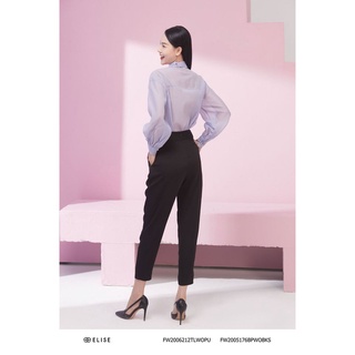 Áo sơ mi tím túi ngực thiết kế Elise FW2006212TLWOPU