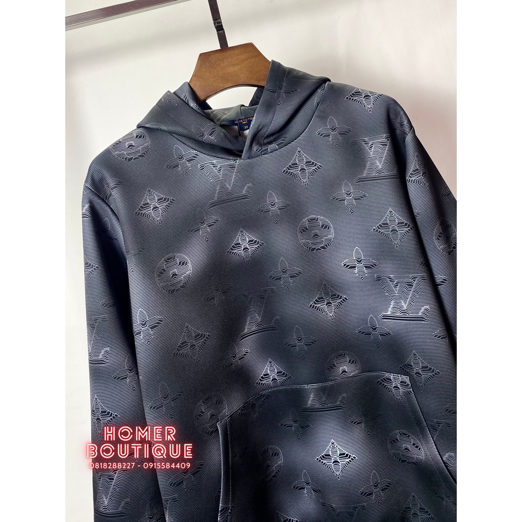 Áo Hoodie hoạ tiết in 3d rất bắt mắt chất liệu 100% Polyester Louis Vuitton Black Monogram '2054'