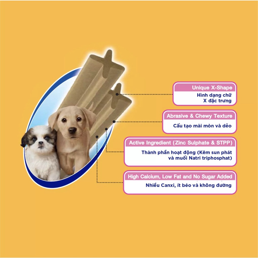 Xương gặm Pedigree Dentastix sạch răng, bổ sung canxi cho chó