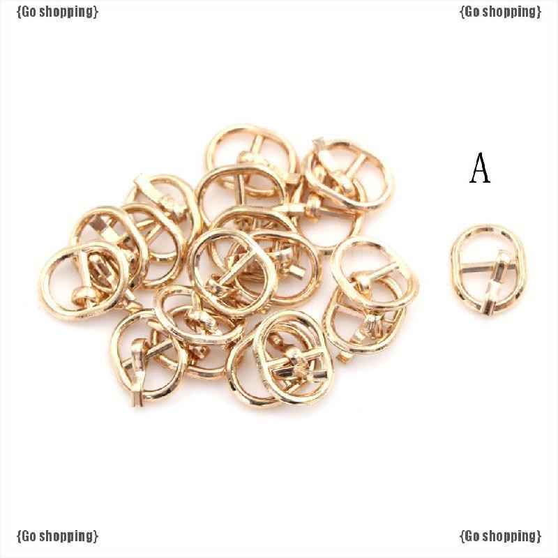 {Go shopping}Set 10 khóa mini 5.5mm bằng kim loại phụ kiện tự làm đầm búp bê