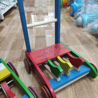 (Loại đẹp gỗ chắc)Xe tập đi gà mổ thóc bằng gỗ cho bé