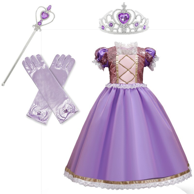 Đầm hóa trang công chúa NNJXD dành cho bé gái dịp Halloween chủ đề phim Frozen