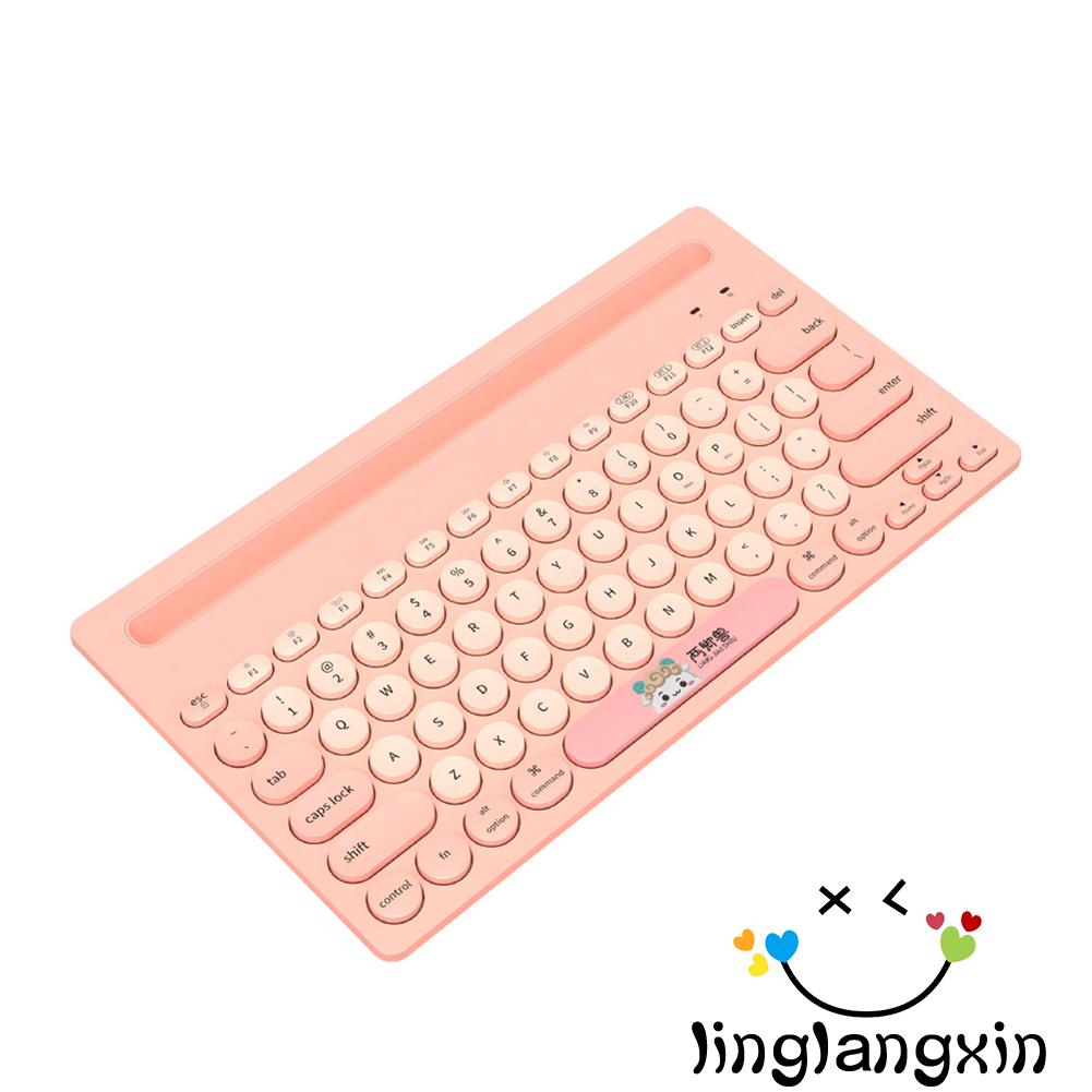 ✿☌☌Wireless Keyboard Bluetooth Connection 79 Key Compact USB Interface Bracket Design Computer Tool