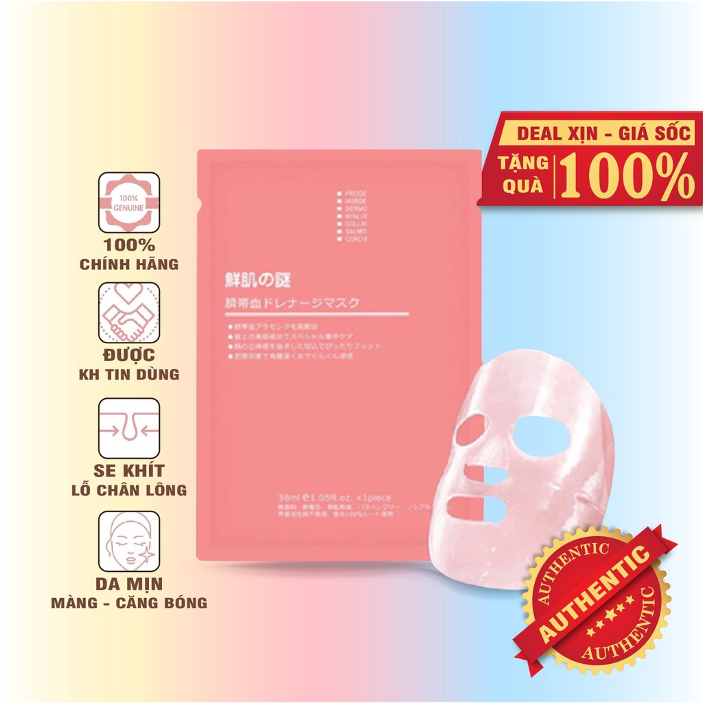 Sỉ- Mặt nạ nhau thai cừu cuống rốn tế bào gốc Nhật Bản Rwine Beauty dưỡng da, cung cấp độ ẩm, tái tạo - Hanayuki Asia