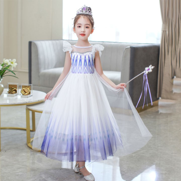 Váy đầm công chúa Elsa Frozen 2 siêu dễ thương cho bé gái