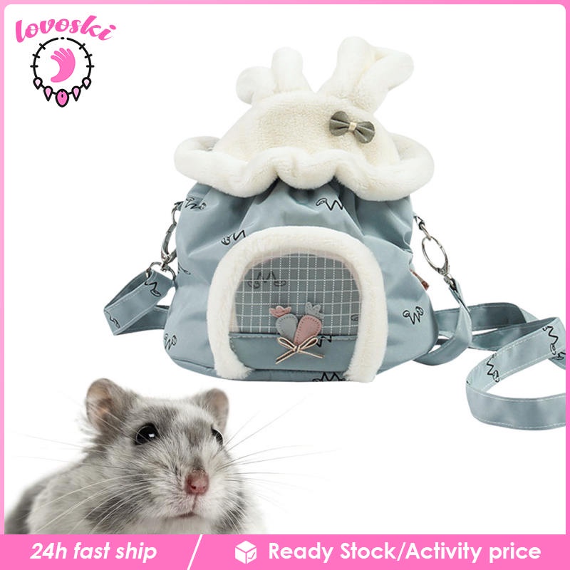 Túi Đựng Chuột Hamster Đi Du Lịch Thoáng Khí Màu Hồng