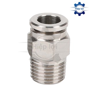 Nối khí nén inox IPC - nối thẳng khí nén 1 đầu ren ngoài 1 đầu ống - cút nối hơi