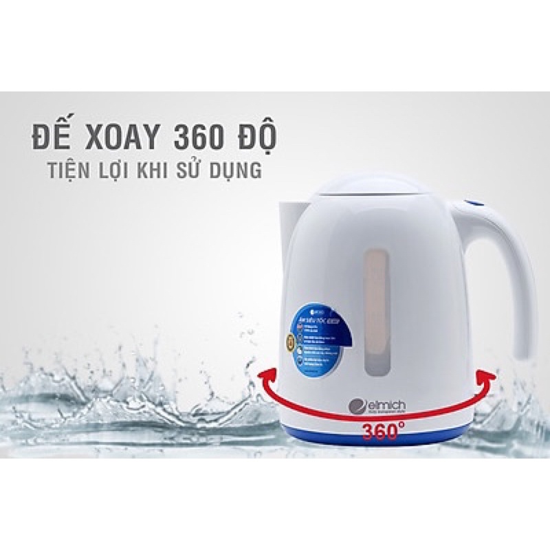 Bình Đun Siêu Tốc Elmich KEE-0697 - 1.2L - Hàng chính hãng