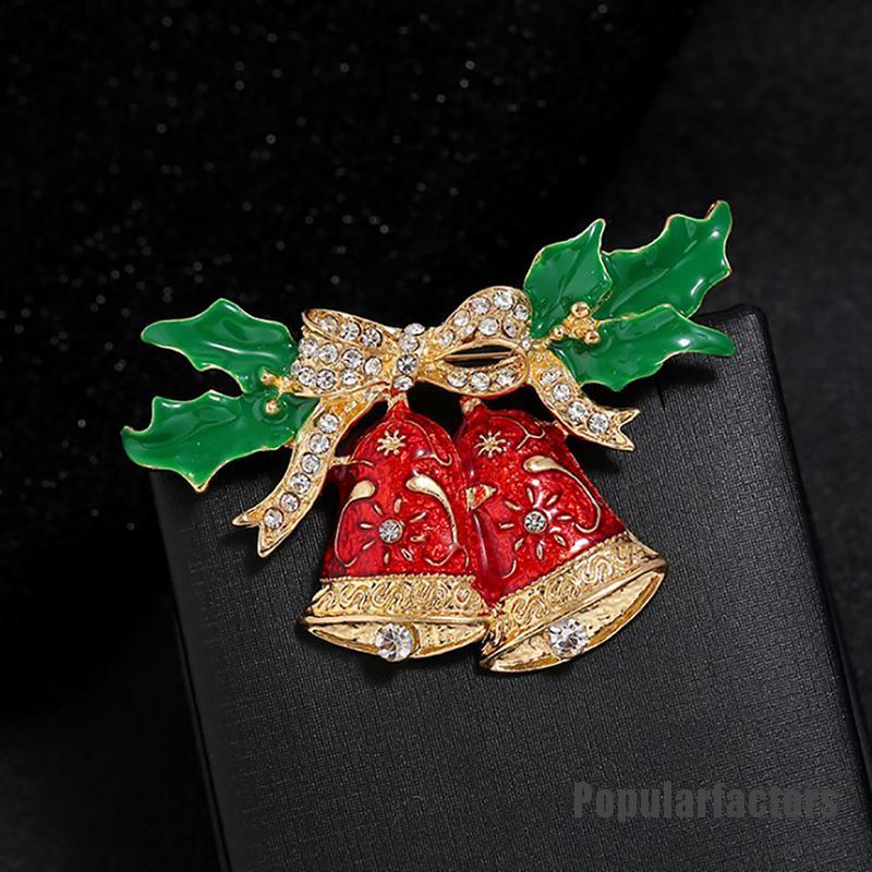 Ghim cài áo hình cây thông vòng hoa Giáng sinh