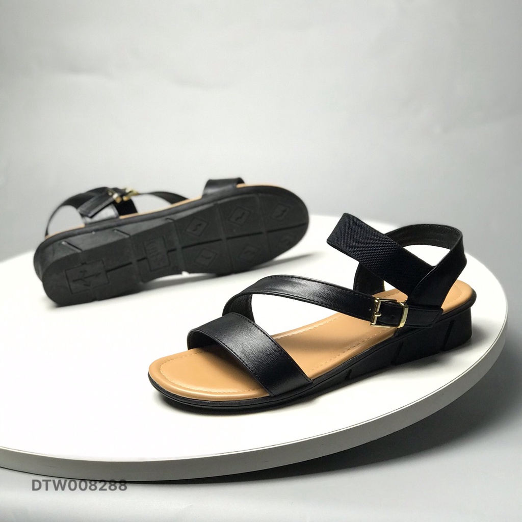 Sandal nữ ❤️FREESHIP❤️ Dép quai hậu học sinh quai đan chéo đế bằng quai chun co giãn tiện lợi DTW