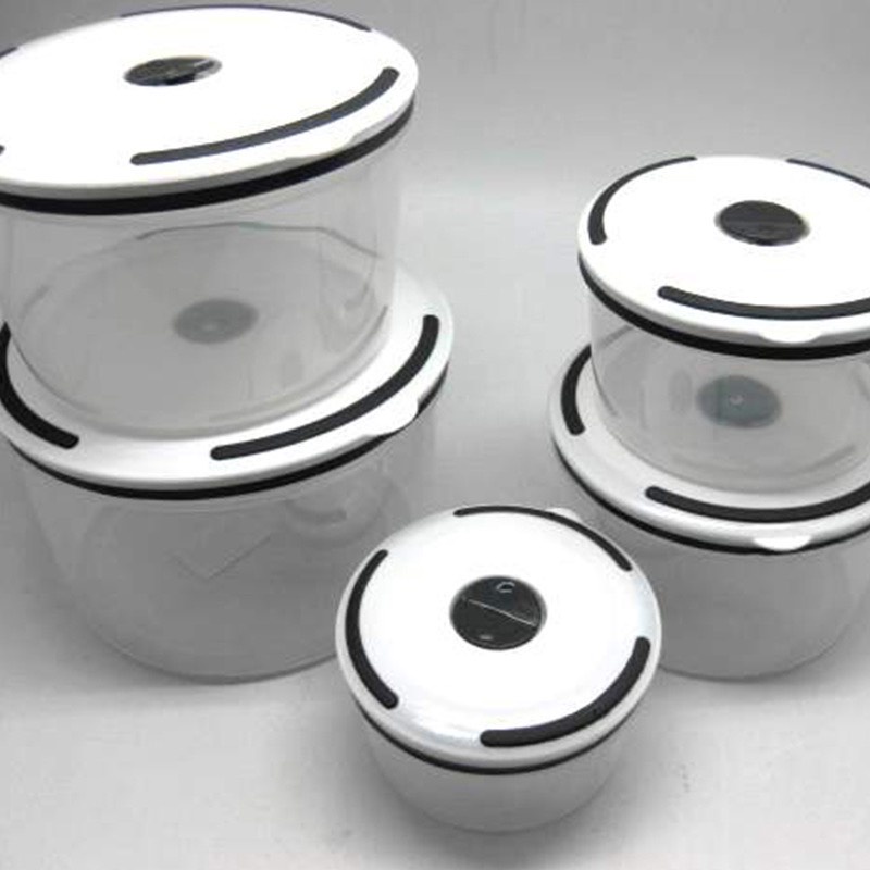 Bộ 5 Hộp Đựng Thực Phẩm Bảo Quản Trong Tủ Lạnh Có Nắp Đậy Cao Cấp Hít Chân Không