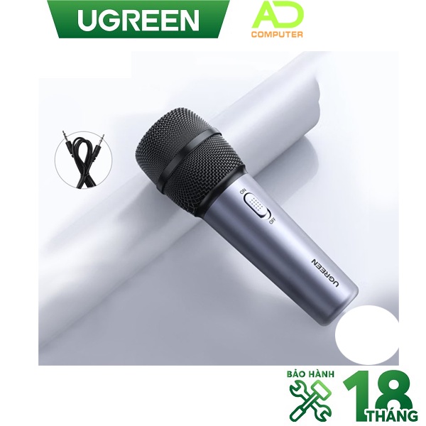 Mic Ugreen dùng karaoke livestream chuyên nghiệp 10931 CM427 có dây cắm điện thoại, máy tính - Hàng chính hãng