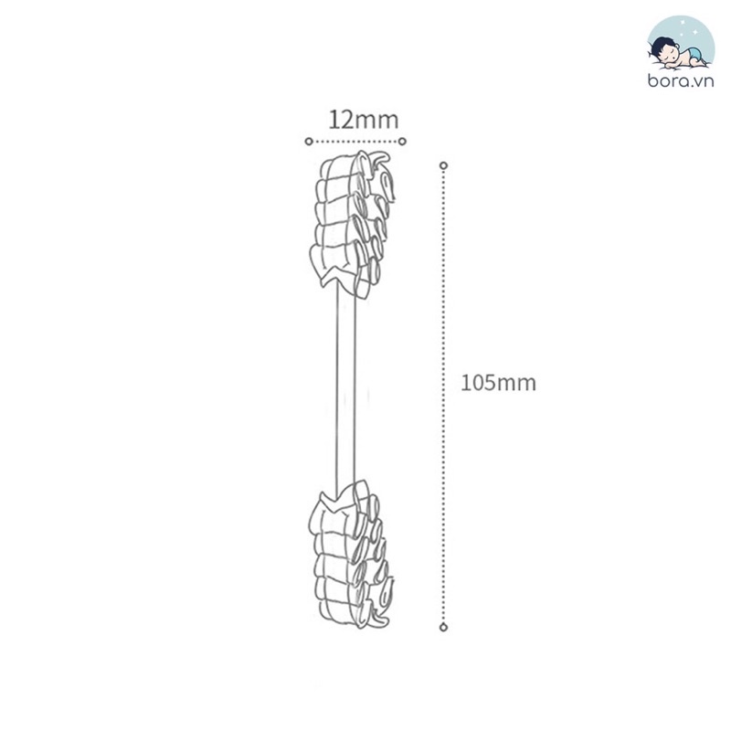 Tưa Lưỡi, Gạc Rơ Lưỡi (Hộp 30 Que) Vệ Sinh Răng Miệng Cho Bé Vcool