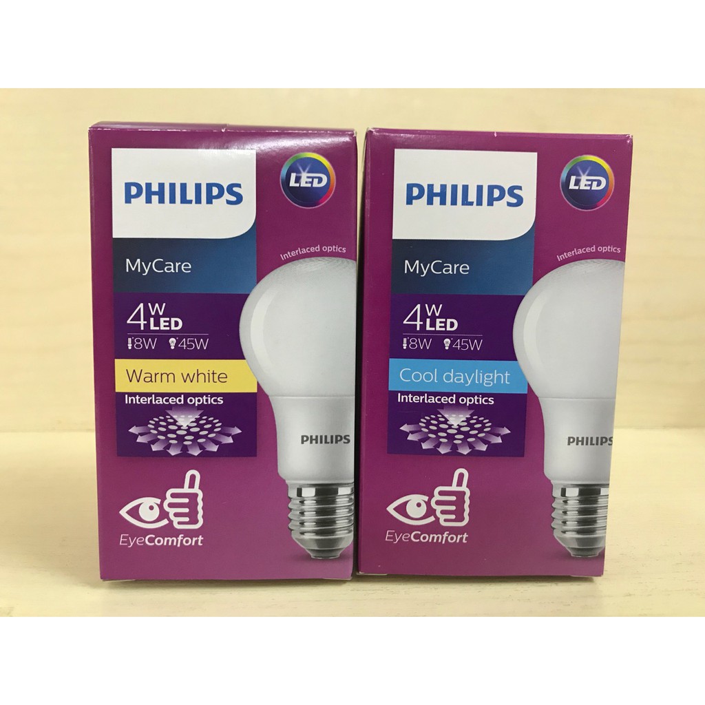 Bóng đèn Philips LED MyCare 4W 6500K E27 A60 - Ánh sáng trắng