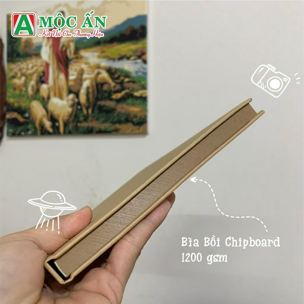 Sổ Tay Ghi Chép B5 - Bìa Kraft vintage, Bồi Bìa Cứng, Dày Dặn.