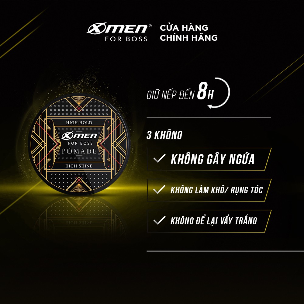 [Mã COSMEN giảm 8% đơn 250K] Pomade tạo kiểu tóc X-Men For Boss High Hold - Dày bồng lãng tử 60g