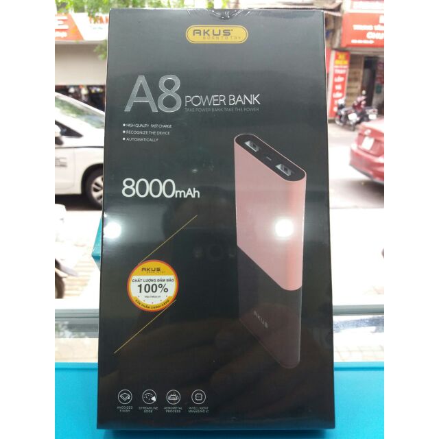 Sạc dự phòng AKUS A8 8000 mah