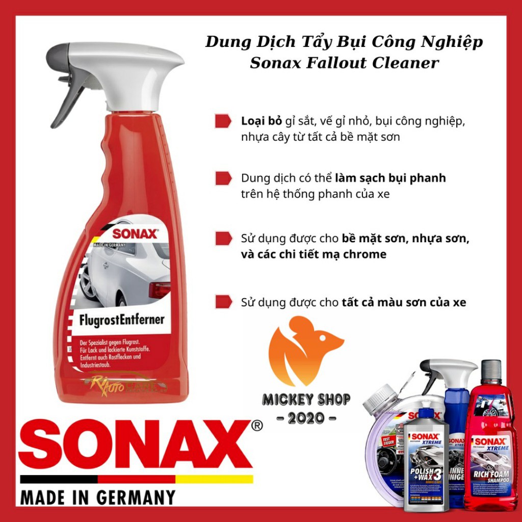 [ CAO CẤP ] Dung Dịch Tẩy Bụi Công Nghiệp Sonax Fallout Cleaner 500ml - 513200