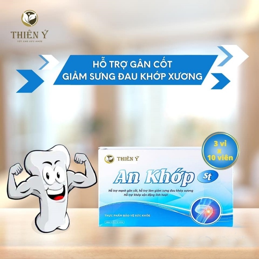 Combo Viên Uống Hỗ Trợ Xương Khớp An Khớp 4 Hộp Mỗi Hộp 3 Vỉ 30 Viên + 3 Hộp An Mạch Mỗi Hộp 20 ống 10ML - Thiên Ý