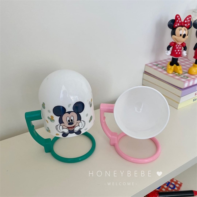 Ly cốc 2 in 1 xoay 360 độ uống nước súc miệng cắm bàn chải Disney Frozen Mickey Minnie Car Princess cho trẻ em