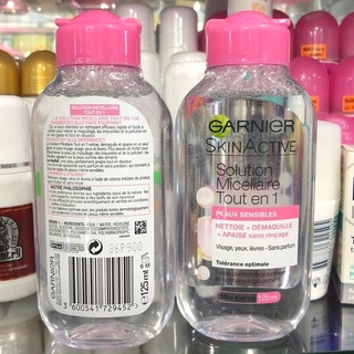 [auth] Nước Tẩy Trang Garnier Micellar Cleansing Water For Sensitive Skin Hồng 125ml
