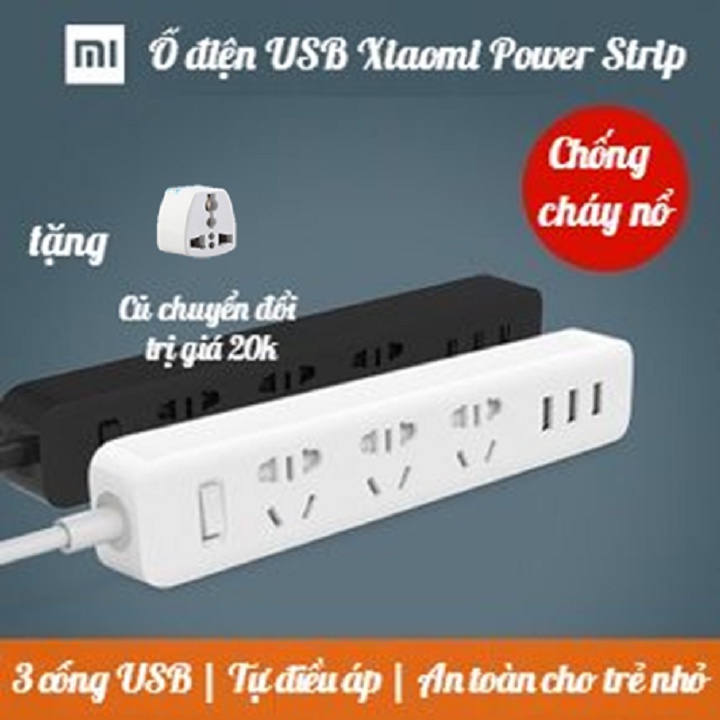 Ổ cắm điện kiêm sạc nhanh 20w 2A1C Xiaomi XMCXB05QM - Ổ CẮM ĐIỆN XIAOMI POWER STRIP