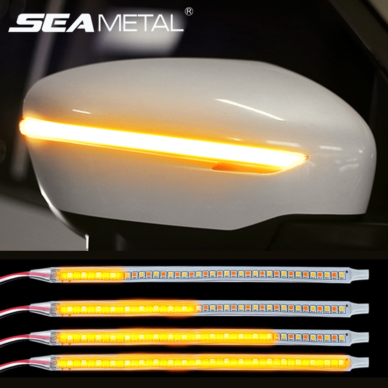 Dải Đèn LED Tín Hiệu 12V Cảnh Báo Rẽ Gắn Gương Chiếu Hậu Xe Hơi