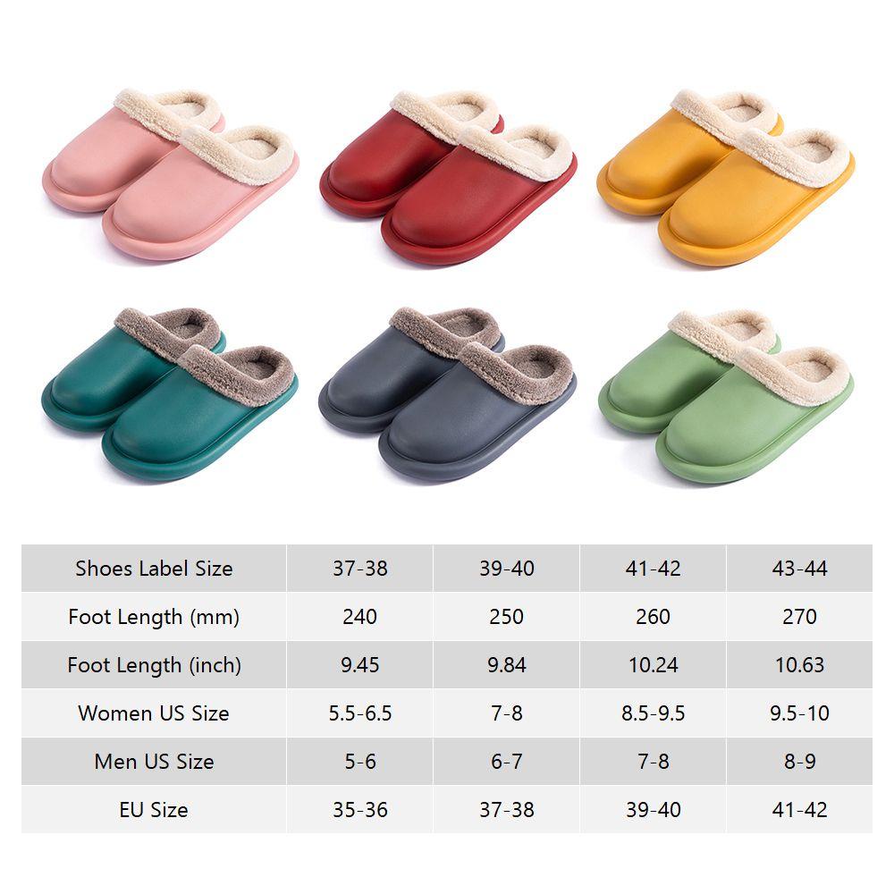 .Dép Đi Trong Nhà Lót Lông Chống Thấm Nước Giữ Ấm Cho Nữ