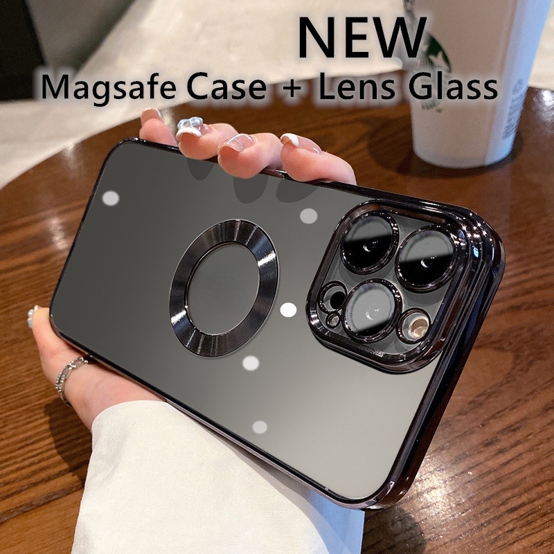 Ốp Điện Thoại Mạ Nam Châm 6D Sang Trọng Bảo Vệ Ống Kính Camera Cho iphone 11 Pro MAX 12 13 Pro MAX 13 Sự Bảo Vệ
