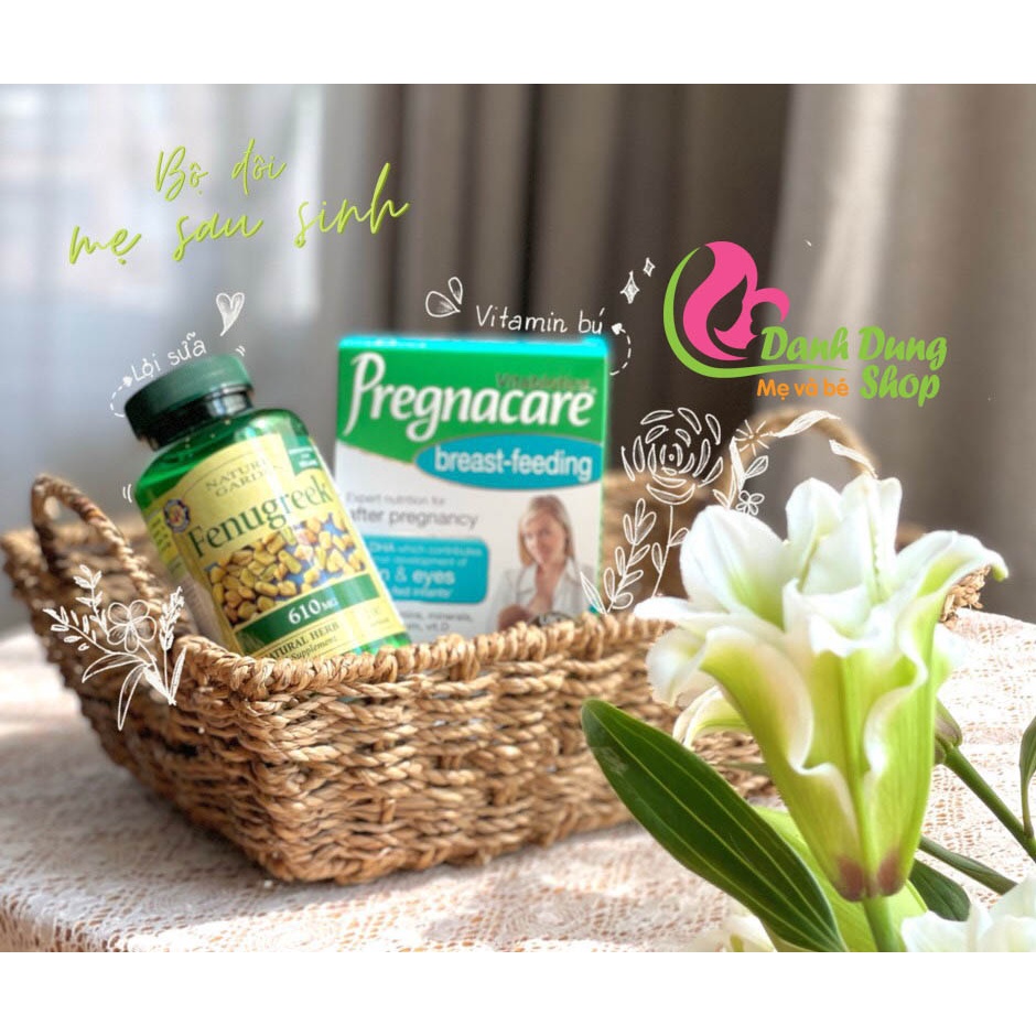 COMBO CỎ LỢI SỮA --- 610MG--- VÀ VITAMIN BÚ PREGNACARE LỢI SỮA UK