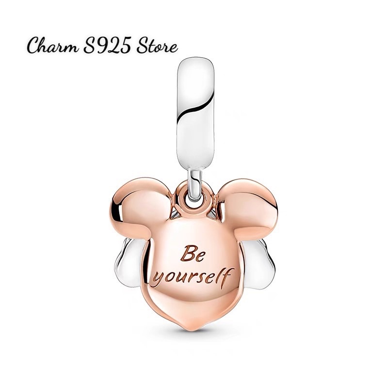 CHARM PAN ALE TREO CHUỘT MICKEY VÀNG HỒNG TRẮNG BẠC S925 CAO CẤP