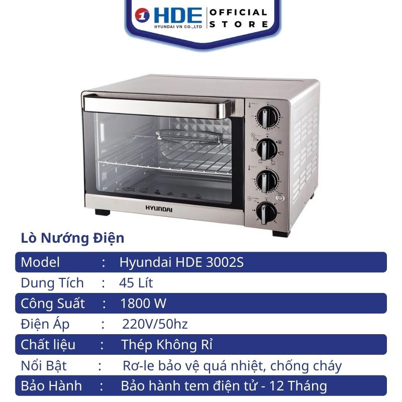 [Mã ELHADEV giảm 4% đơn 300K] Lò nướng điện Hyundai HDE 3000S / HDE 3001S /HDE 3002S- 30L,35L,40L