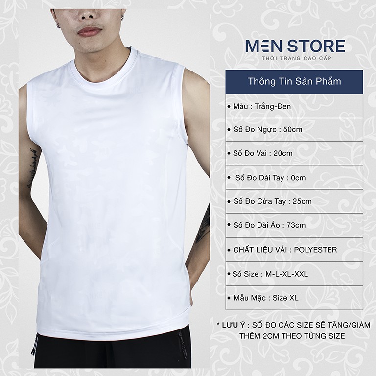 [Mã SMA071008 hoàn 10K xu đơn 0Đ] Áo Thun Ba Lỗ Nam Co Giãn Áo Tanktop Nam Phong Cách Thể Thao Men Store