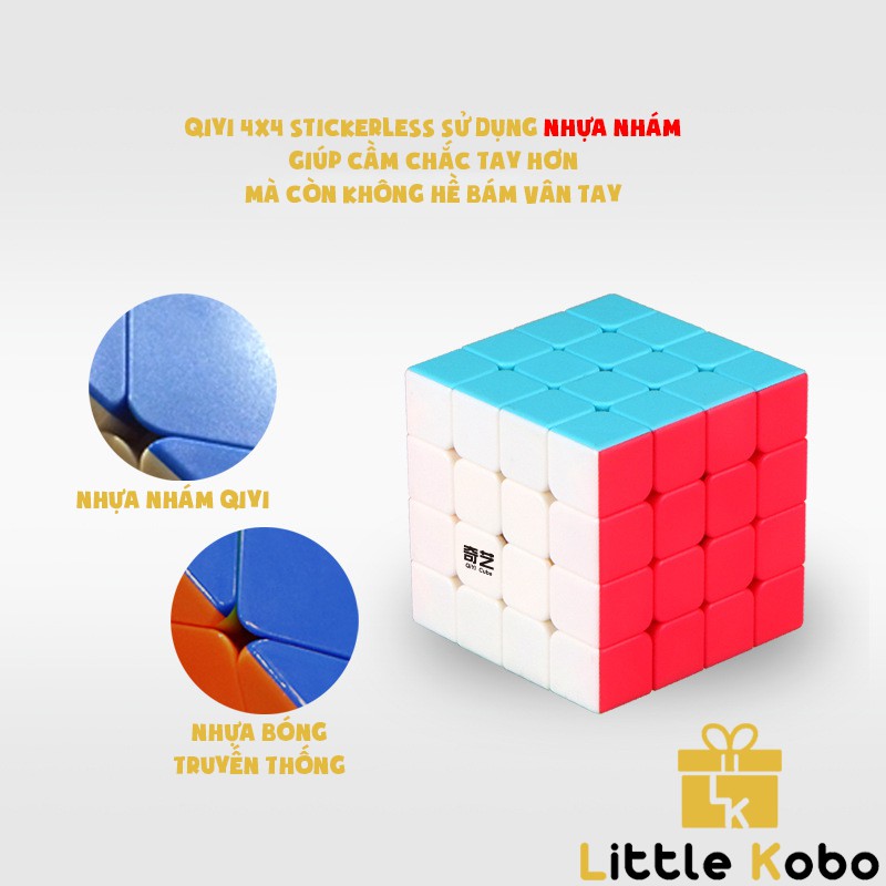 Rubik 4x4 Qiyi Stickerless QiYuan S Rubik 4 Tầng Khối Lập Phương Rubik