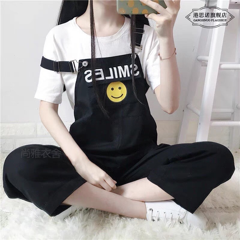 Yếm dài Nữ ulzzang kaki thêu phong cách Hàn quốc - Hot trend 2021