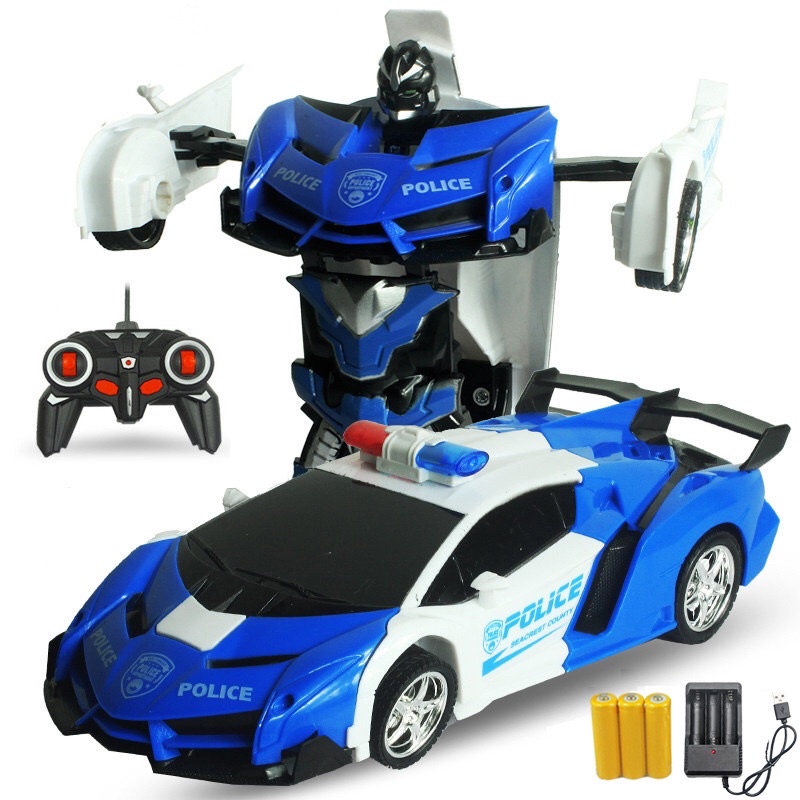Đồ chơi xe ô tô điều khiển từ xa BBS có thể biến hình robot phiên bản có sạc pin