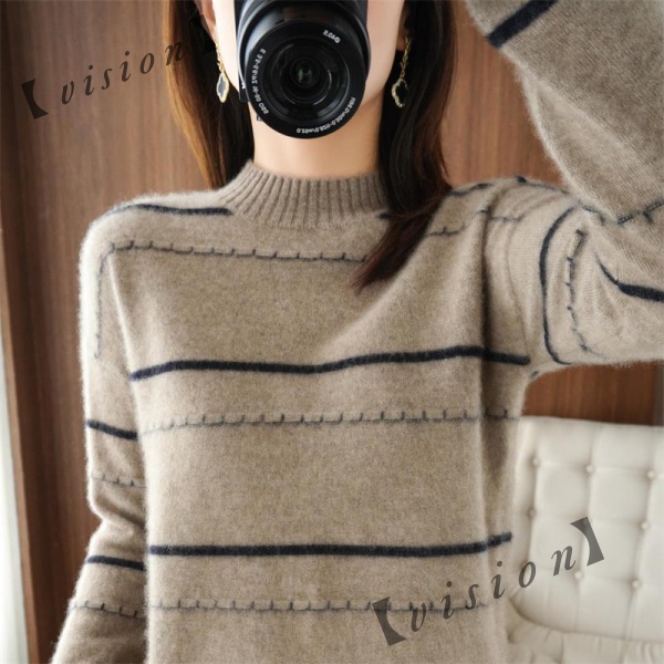 Áo Len Cashmere Cổ Lọ Cao Màu Sắc Thời Trang Thu Đông Hàn Quốc Dành Cho Nữ 21 Tuổi