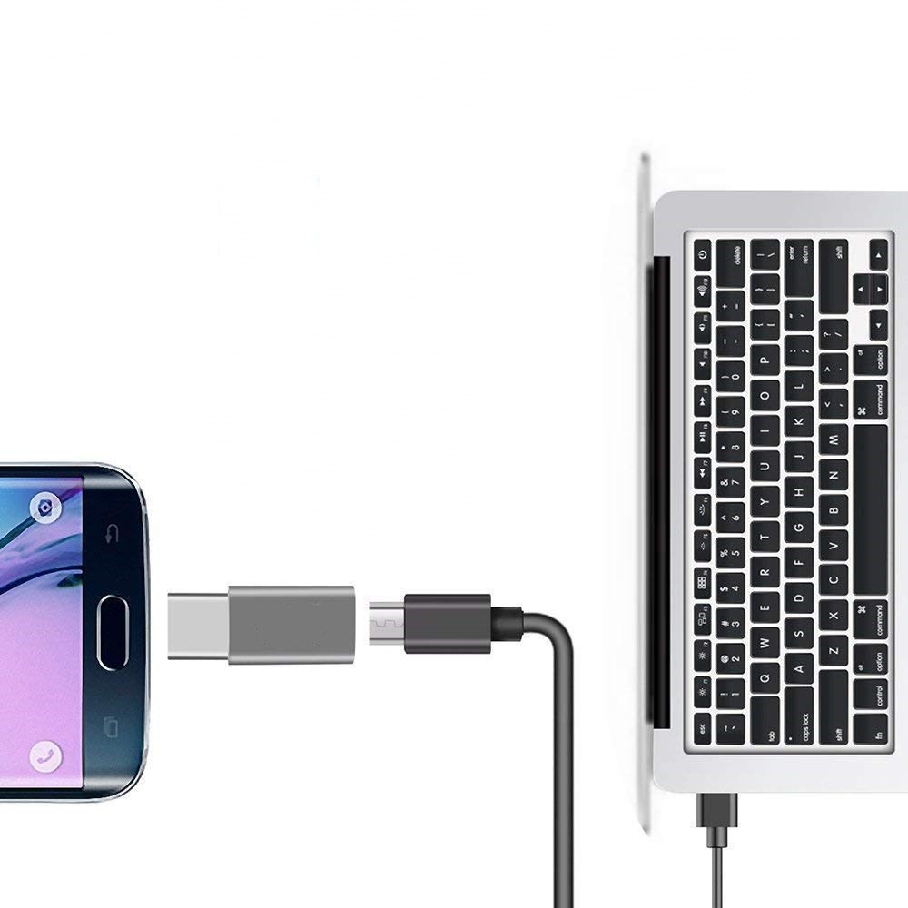 Đầu chuyển đổi chân Micro USB (Cái) sang Type C [OTG] kết nối bao da bàn phím và xạc